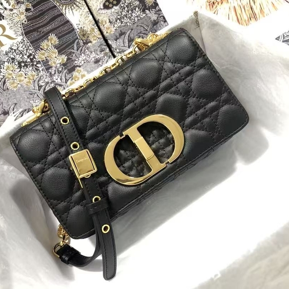 Dior Black Quilted Crossbody Bag with Gold Hardware - Picture 1 of 3
